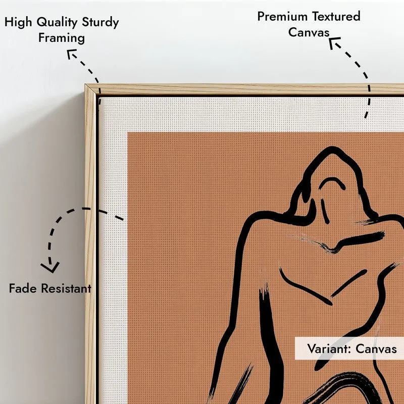 Grazia Riflessa Archival Canvas Wall Art - Natural Brown Frame media 6