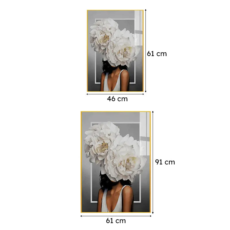 Crown Of Spring Floral Canvas Wall Art With Frame - Gold media 5