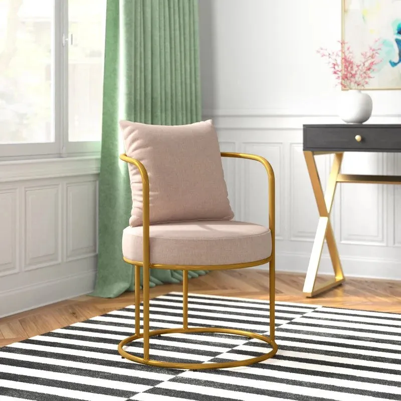 Estora Metal Accent Chair - Pink media 3