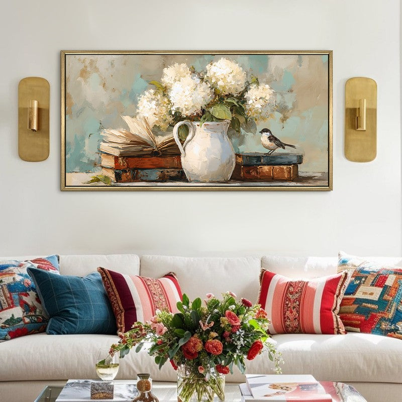 Scholar Canvas Wall Painting With Frame