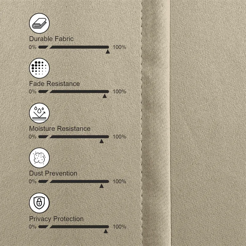 Vienna Pleated Curtain Valance (Beige) - Set Of Two media 7