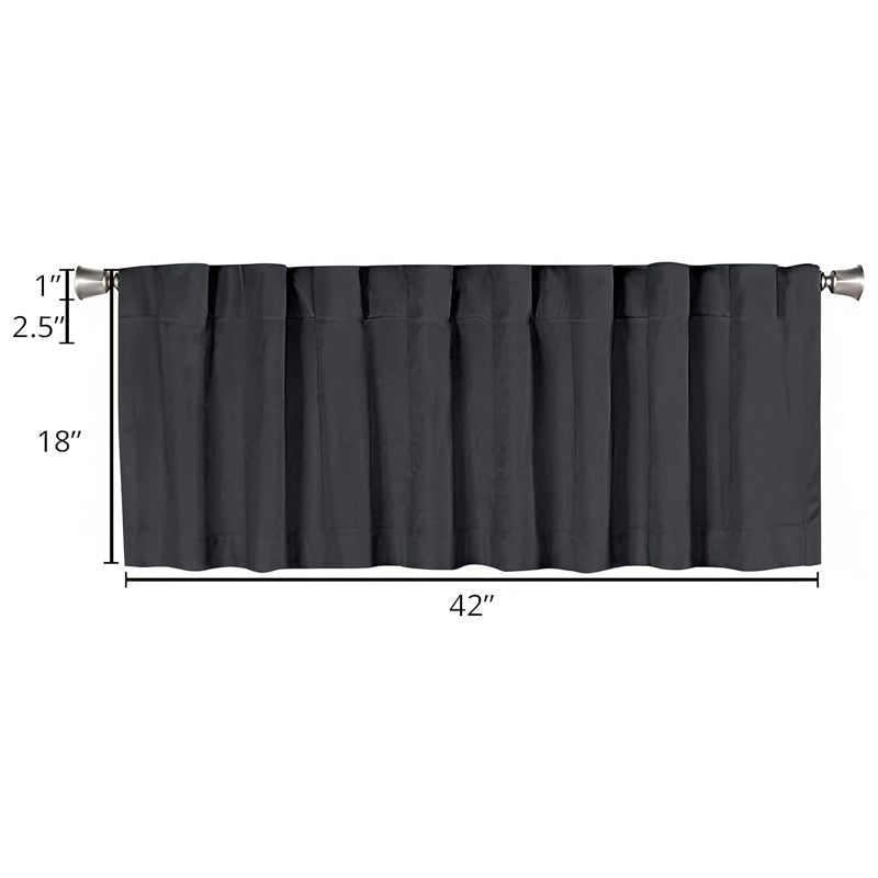 Serein Pleated Curtain Valance (Grey) - Set Of Two media 8