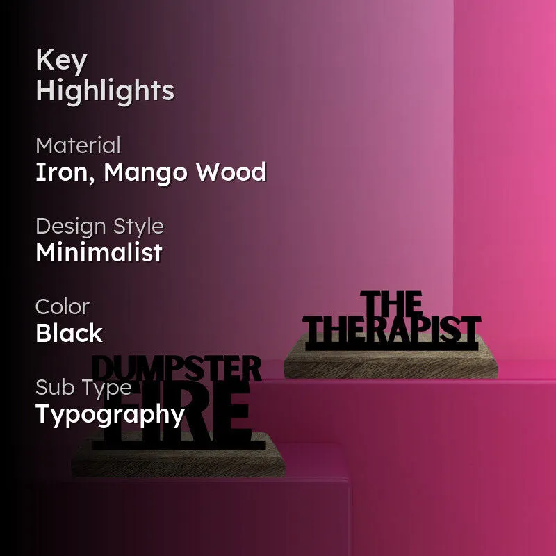 Dumpster Fire Typography Showpiece - Set Of Two media 2