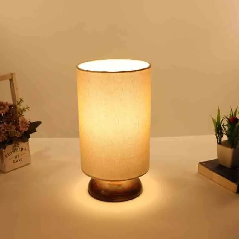 Mini Moose Fabric Table Lamp - Beige,Brown media 1
