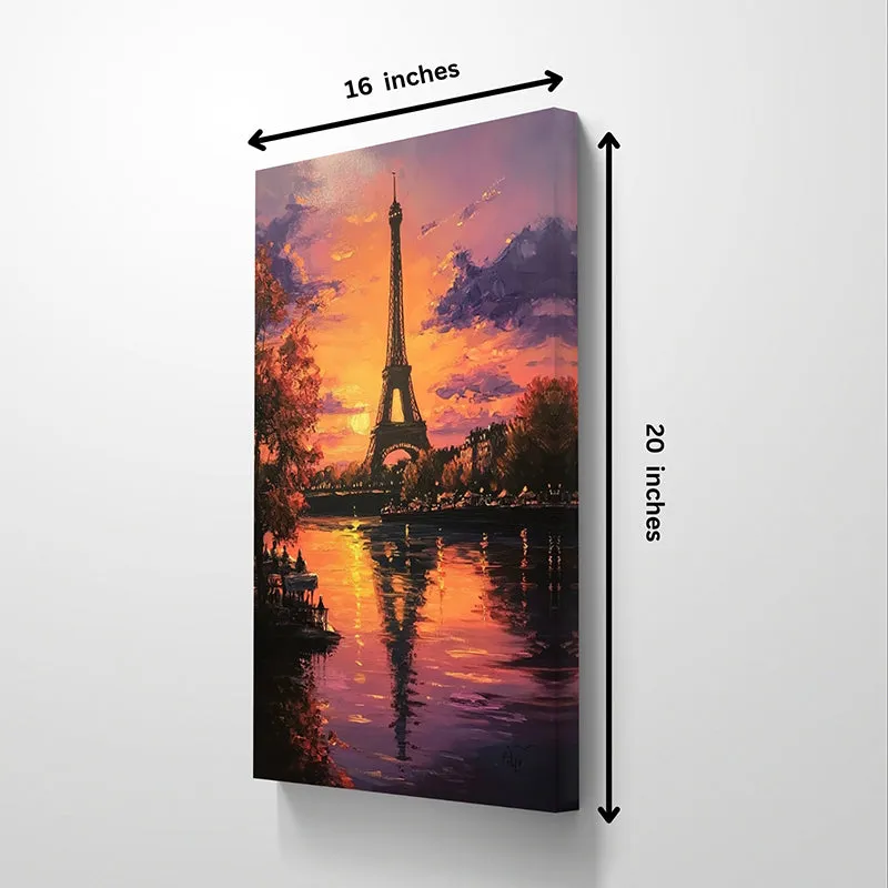 Eiffel Sunsets Wall Painting media 5