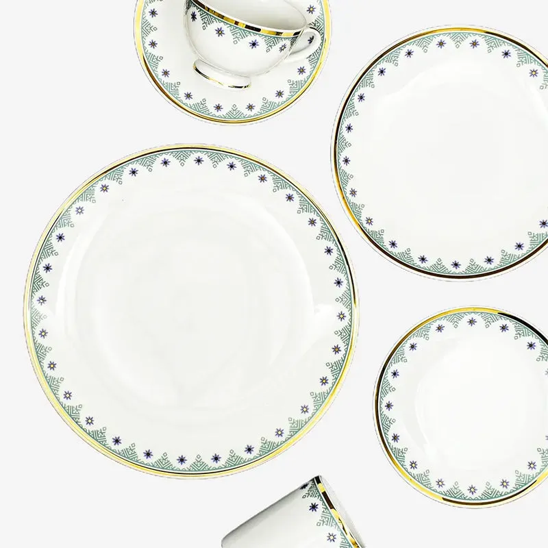 Isebella 24k Gold Brushed Porcelain Dinner Set - 21 Piece Set media 6