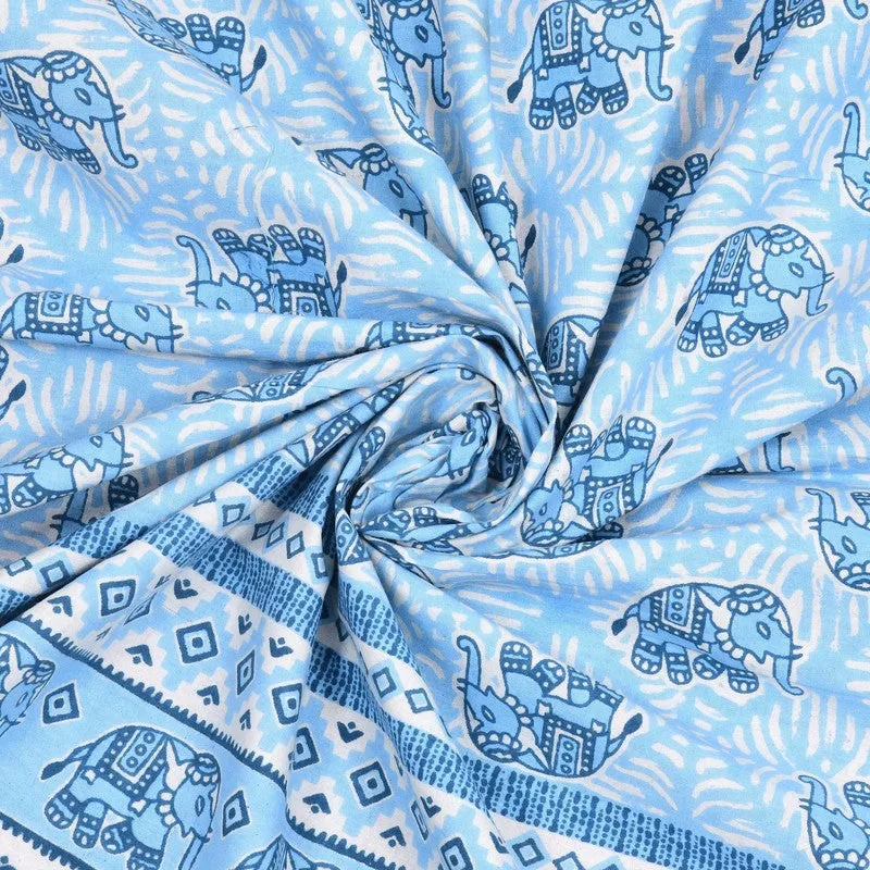 Linera Cotton Bedsheet (Blue) - 240 TC media 5