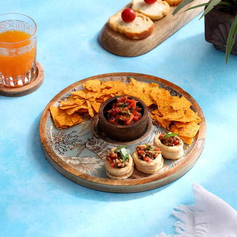 Verrosa Chip & Dip Mango Wood Platter - Set of Two media 1