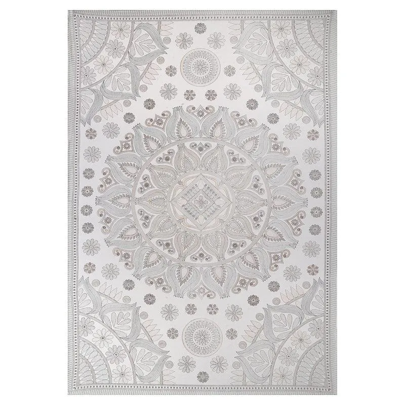 Madviya Floral Diwan Set (Grey) - Eight Piece Set media 5
