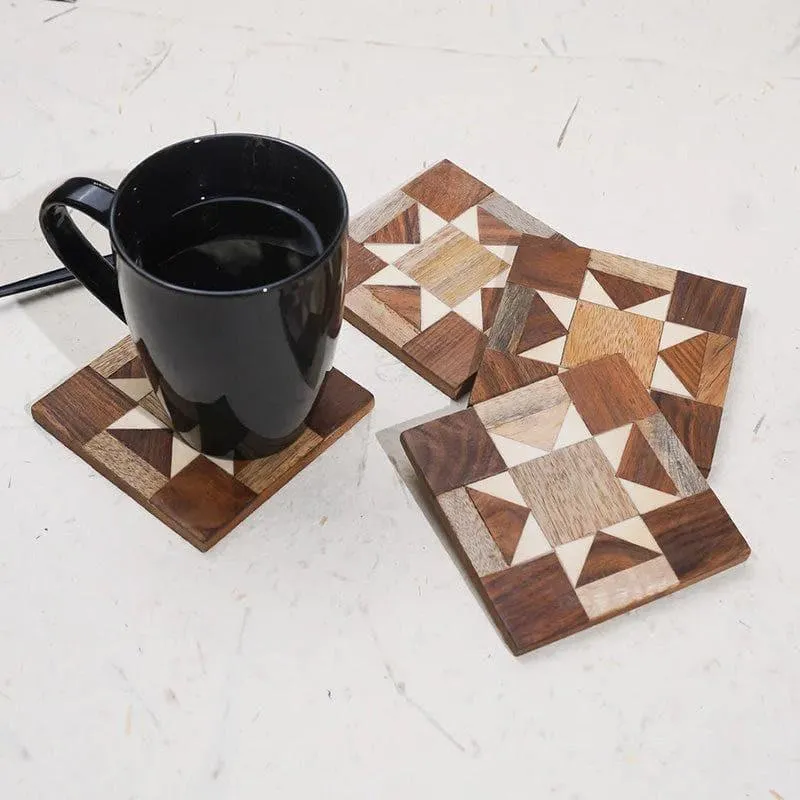 Boho Abstract Coaster - Set Of Four media 1