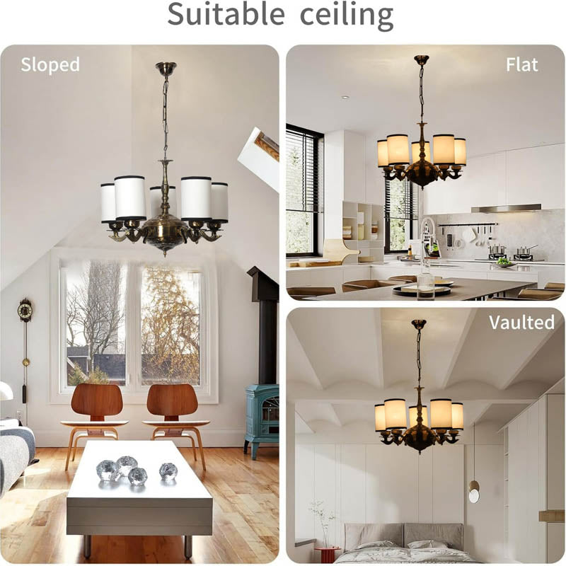 Arazzi Cylindrical Golden Antique Ceiling Lamp media 5