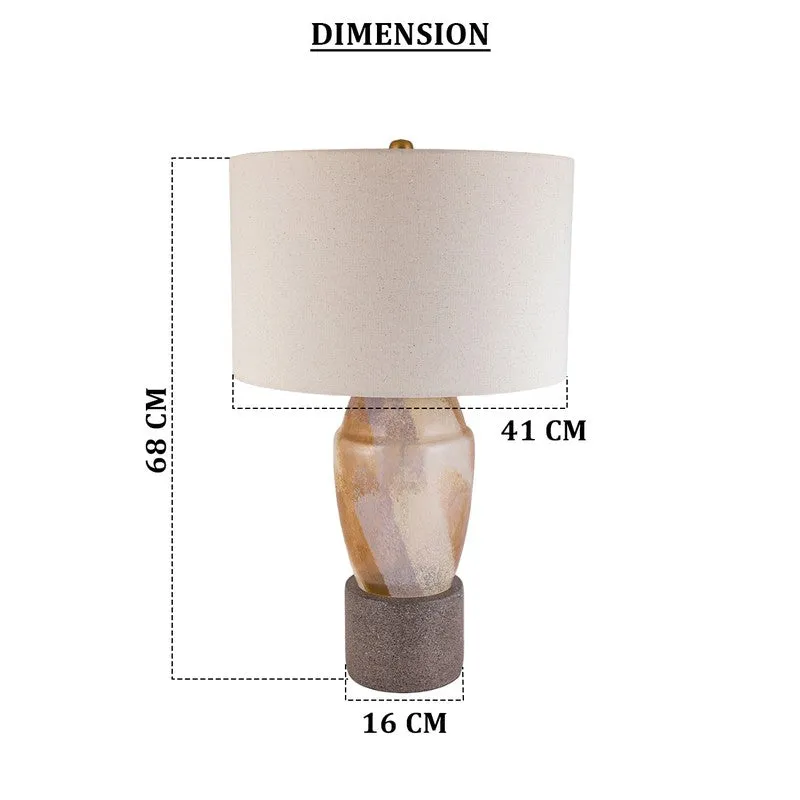 AarviDecor Keaton Decorative Fabric Table Lamp - White media 7