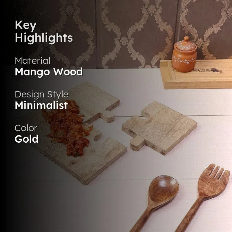 Puzzle Play Mango Wood Platter media 2