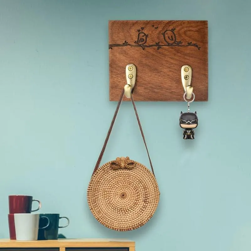 Bird Buddies Wooden Key Holder media 1