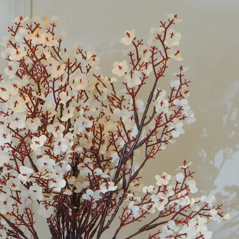 Faux White Gypsophila Flower Stick (19 CM) - Set Of Four media 4