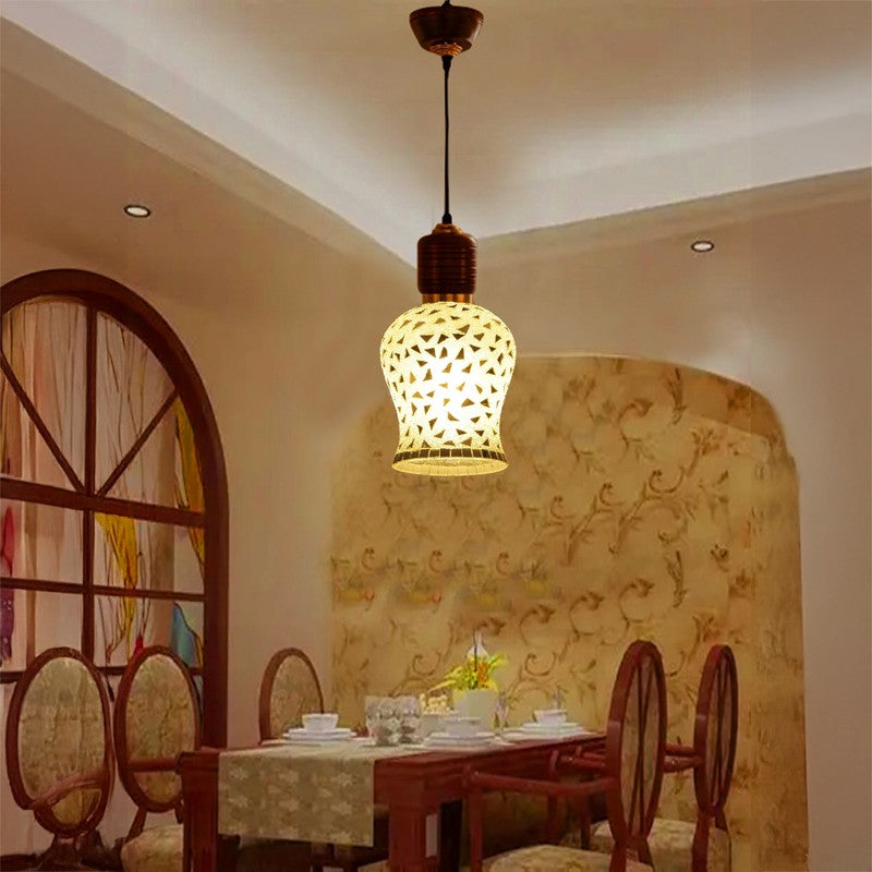 Mosaic Geo Pendant Wooden Ceiling Lamp