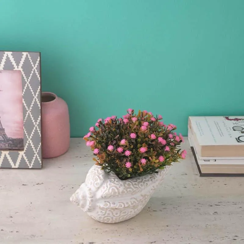 Sea Shell Planter - White media 3