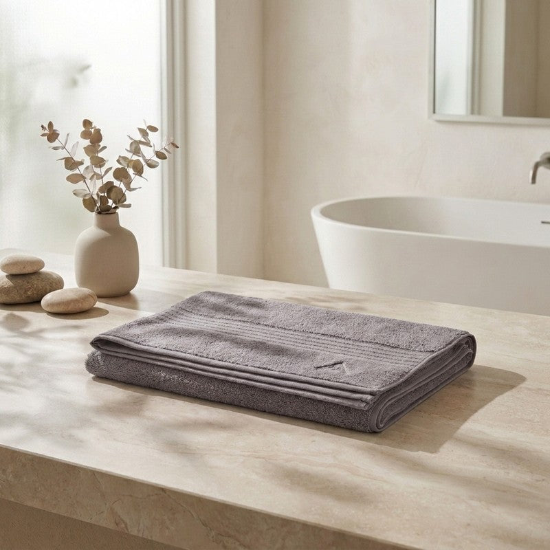 Monte Carlo Dry Nest Pure Cotton Bath Towel - Light Grey - 90 x 180 cms
