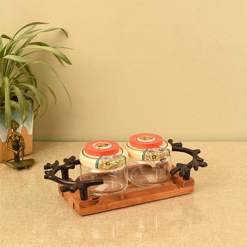 Sankalpa Jar Set With Tray - Three Piece Set