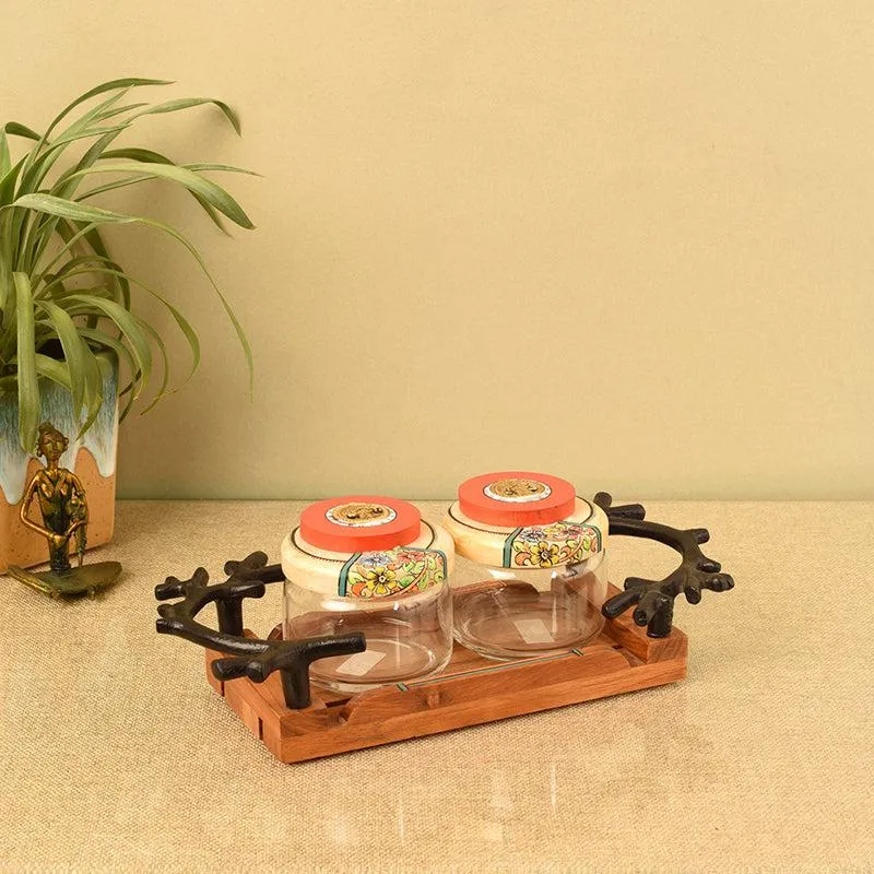 Sankalpa Jar Set With Tray - Three Piece Set media 1