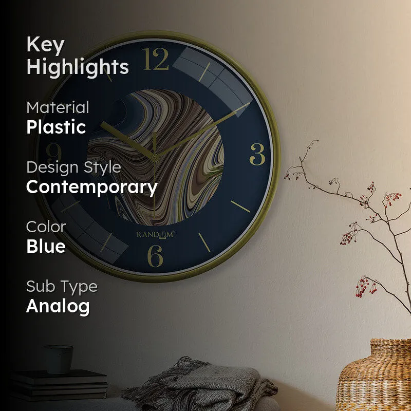 Hemera Swirl Wall Clock - Blue media 2