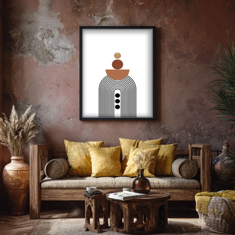 Earthen Rise Canvas Wall Painting With Black Frame media 7