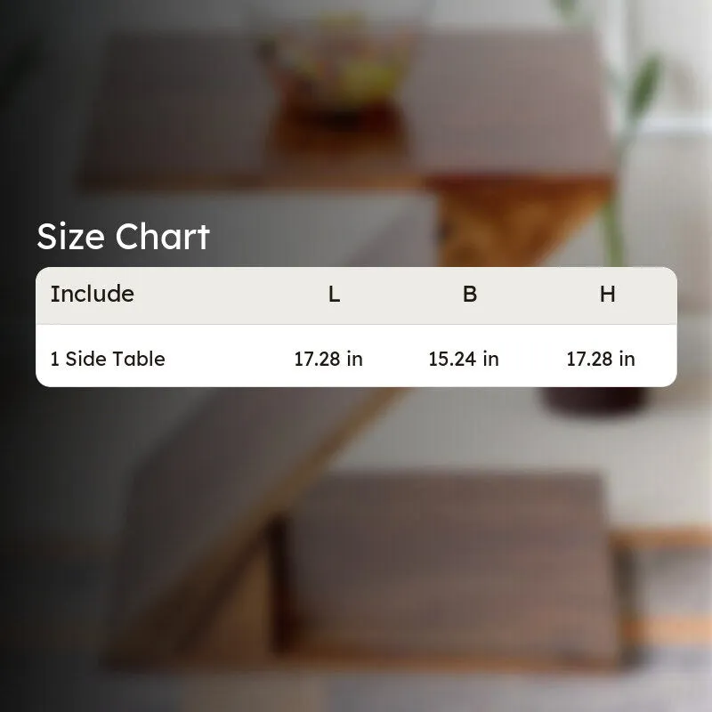 Rverox Sheesham Wooden Side & Bedside Table - Brown media 9