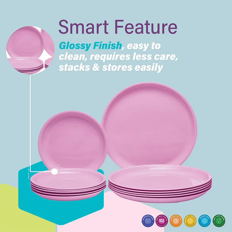 Mihaya Pink Dinner Set (400 ml) - 24 Piece Set media 6