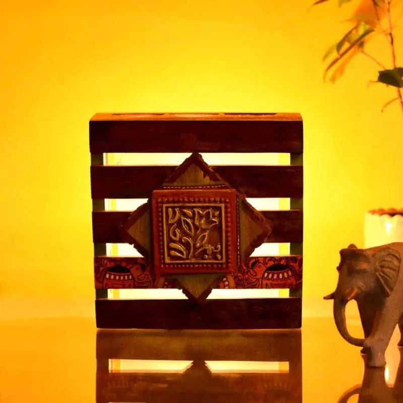 Shotiko Tribal Wooden Wall Lamp media 1
