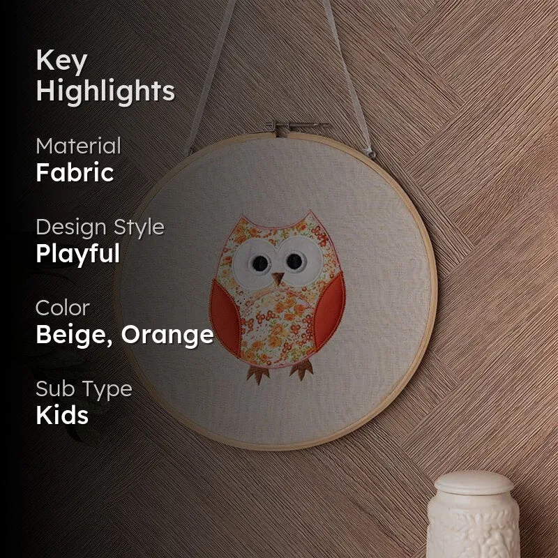 Hooter Fabric Wall Accent - Owlery Collection media 2