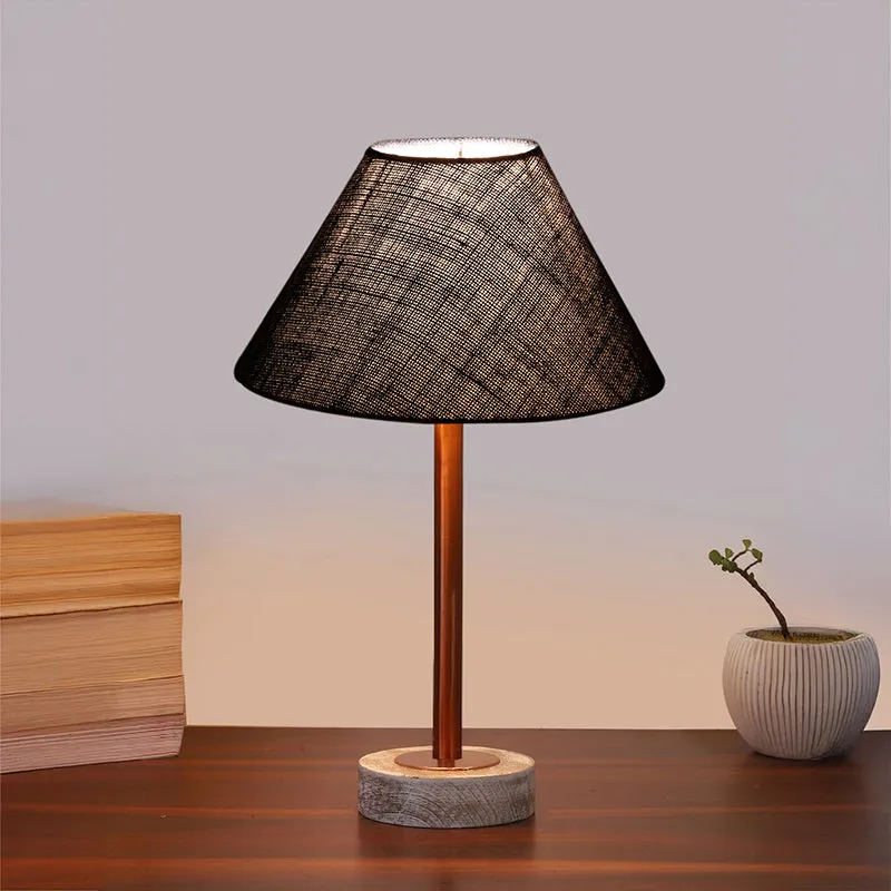 Sienna II Rodin Wooden Table Lamp - Blue,Copper,White media 2