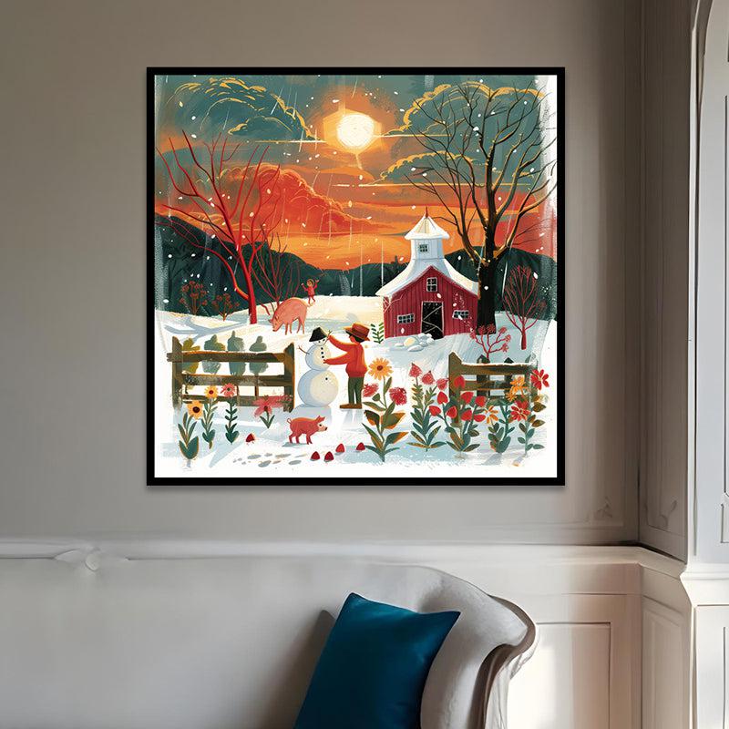 Frosty Christmas Night Wall Painting media 3