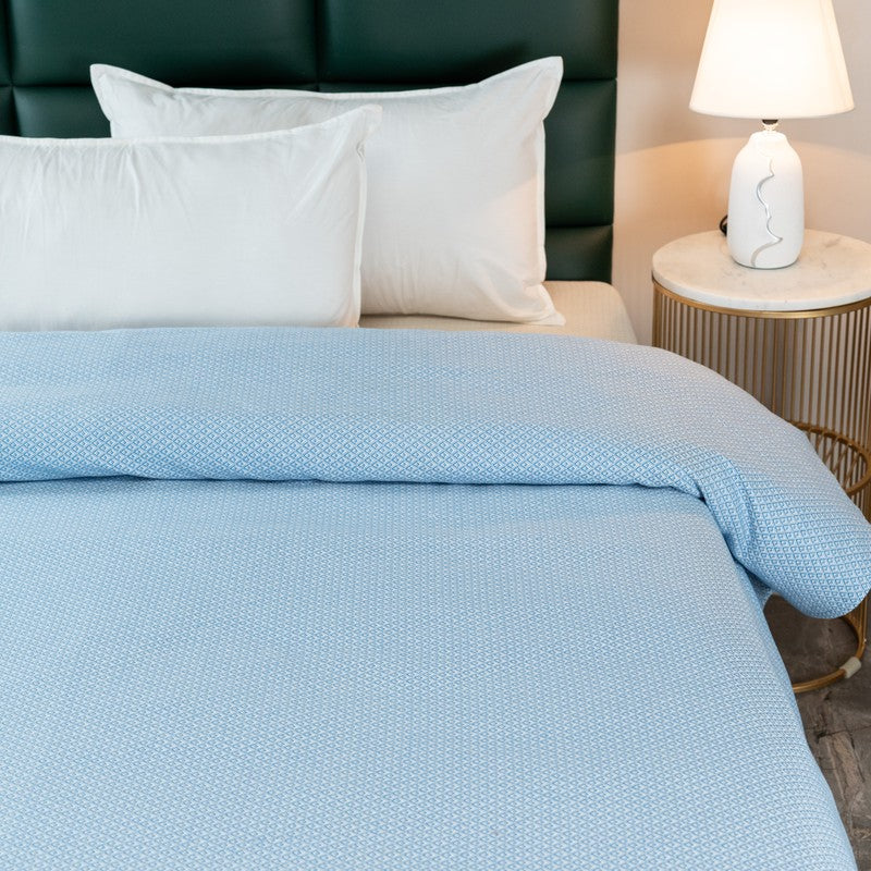 Axis Loom Cotton Bedsheet (Blue) - 300 TC media 5