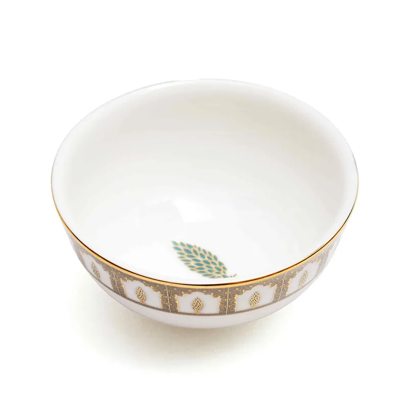 Gilded Chinar 24k Gold Brushed Porcelain Dinner Set - 33 Piece Set media 9