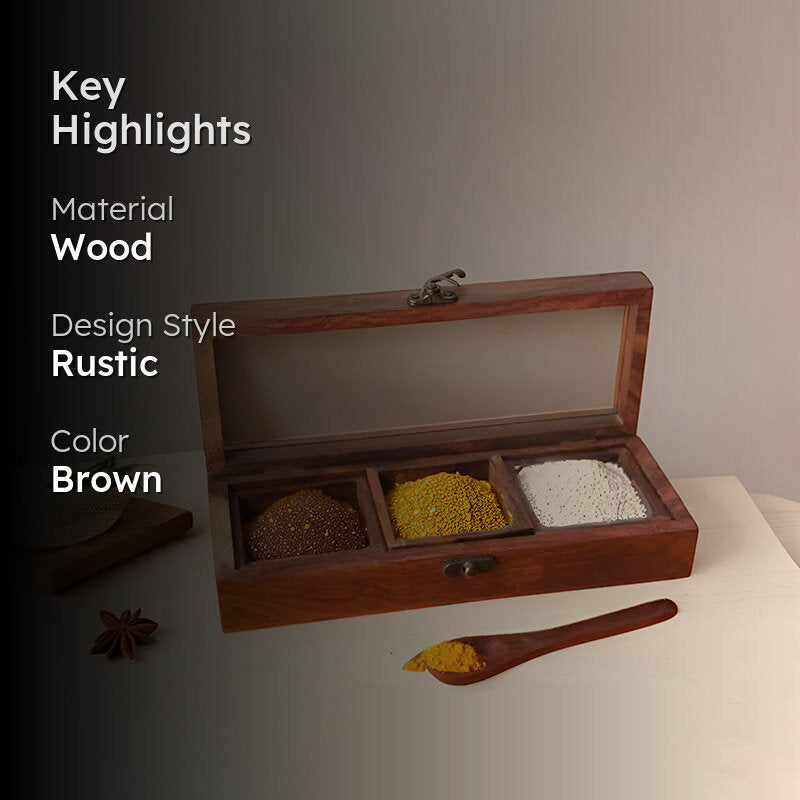 Aroma Cache Wood Masala Box media 2