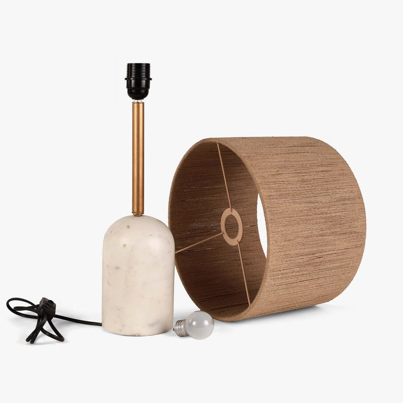 Orange Tree Cusp Sisal Mild Steel Table Lamp - White,Beige media 5