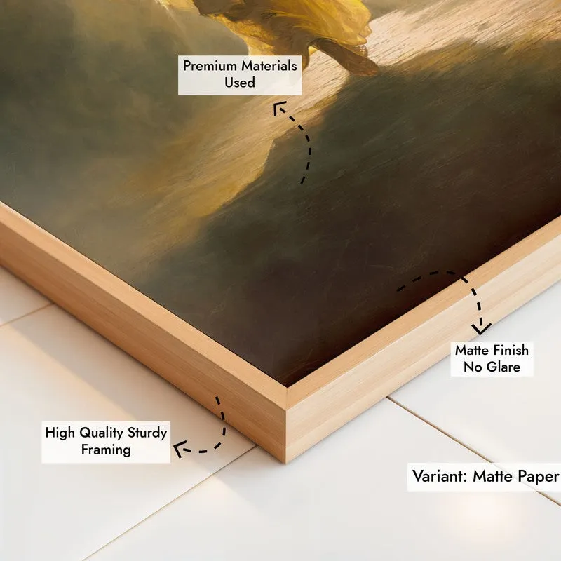Echoes of Faith Archival Paper Wall Painting With Brown Frame media 6