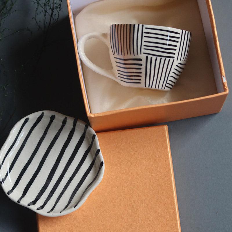 Minto Stripe Cup & Saucer Plate Gift Box media 4