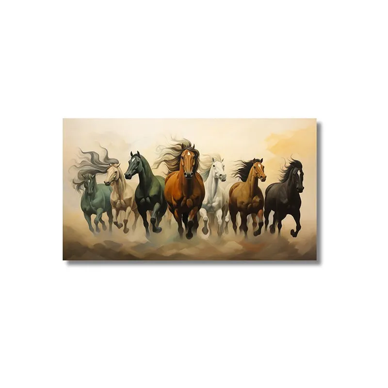 Roan Stallions Canvas Wall Painting media 3