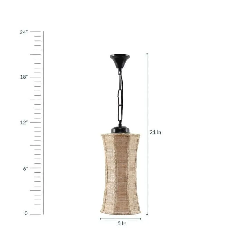 Neve Bamboo Cane Ceiling Lamp media 5