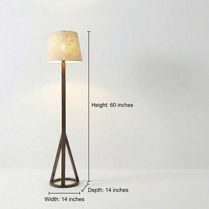 WarmHue Wooden Floor Lamp - Brown media 10
