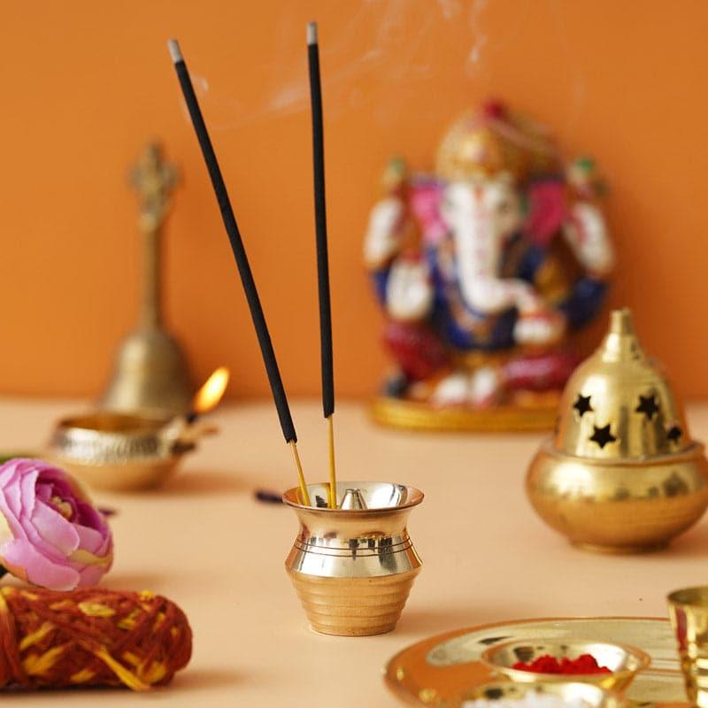 Brass Matka Incesnse Stick Holder media 3