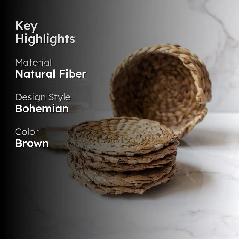 Anasa Natural Fiber Coaster - Set Of Six media 2