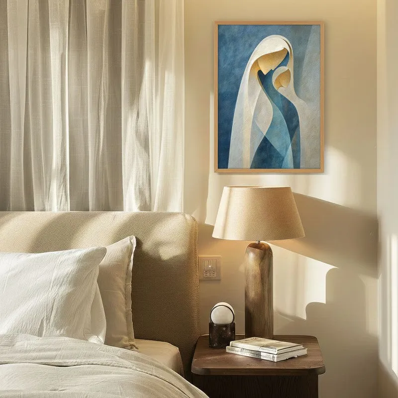 Madonna Of Gentle Grace Archival Paper Wall Painting With Brown Frame media 4