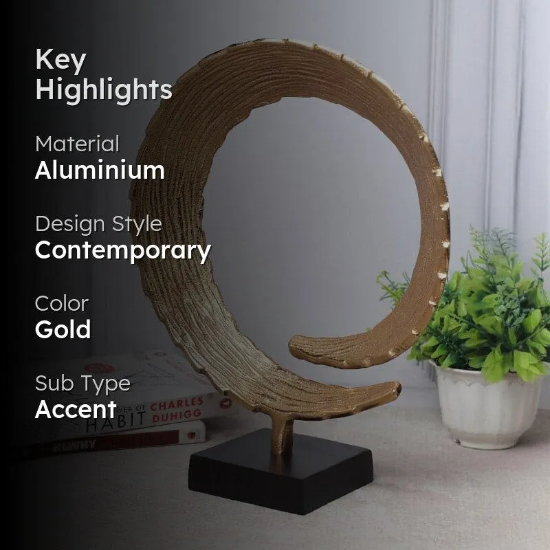 Serene Spiral Showpiece - Gold media 2