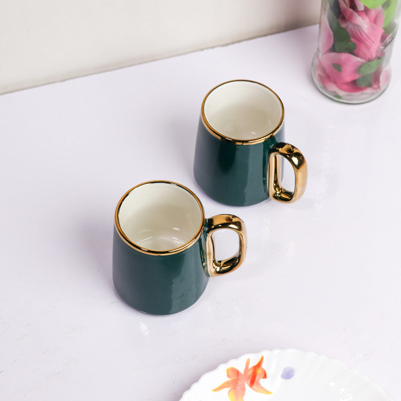 Emerald Porcelain Coffee Mug (380 mL Each) - Set Of Two media 3
