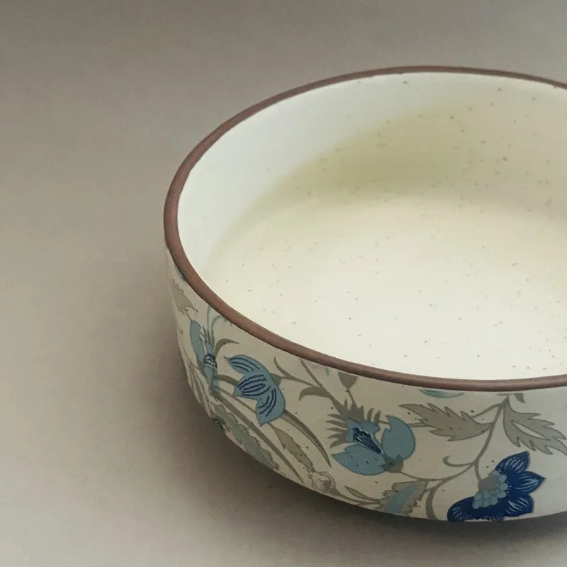 Florale Ceramic Salad Bowl (Blue) - Set of Two media 5