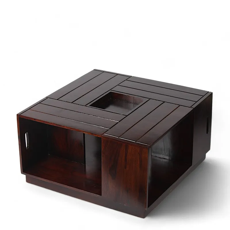 Vervon Sheesham Wooden Center Table - Brown media 3