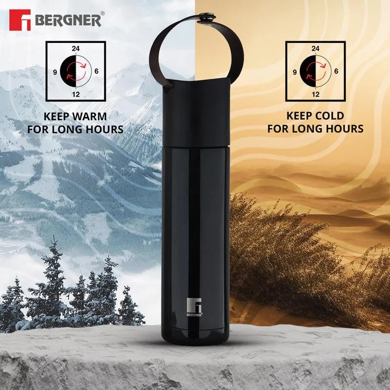 Bergner Walking Thermosteel Hot and Cold Flask (Black) - 500 mL media 3