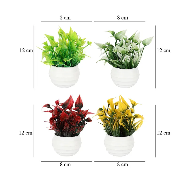 Hyphae Artificial Plant With Black Plastic Pot media 8